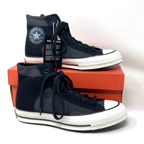 Converse Chuck 70 High Men's Shoes Suede Canvas Black Sneakers Casual A01785C