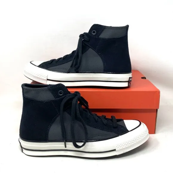 Converse Chuck 70 High Men's Shoes Suede Canvas Black Sneakers Casual A01785C
