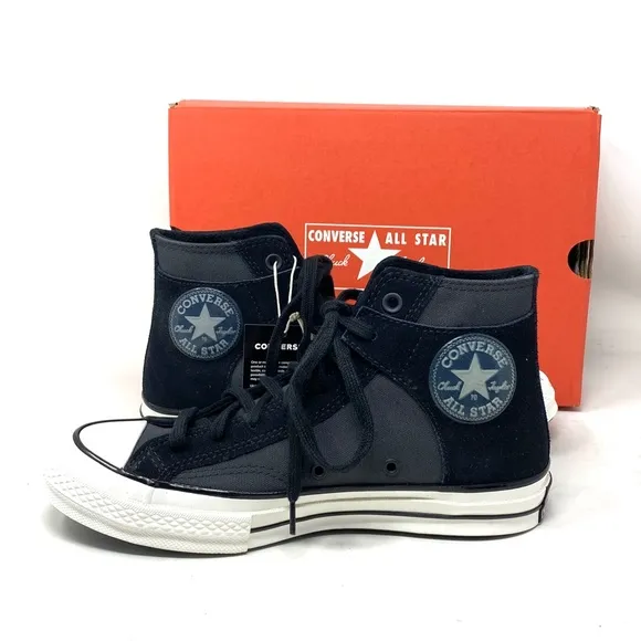 Converse Chuck 70 High Men's Shoes Suede Canvas Black Sneakers Casual A01785C