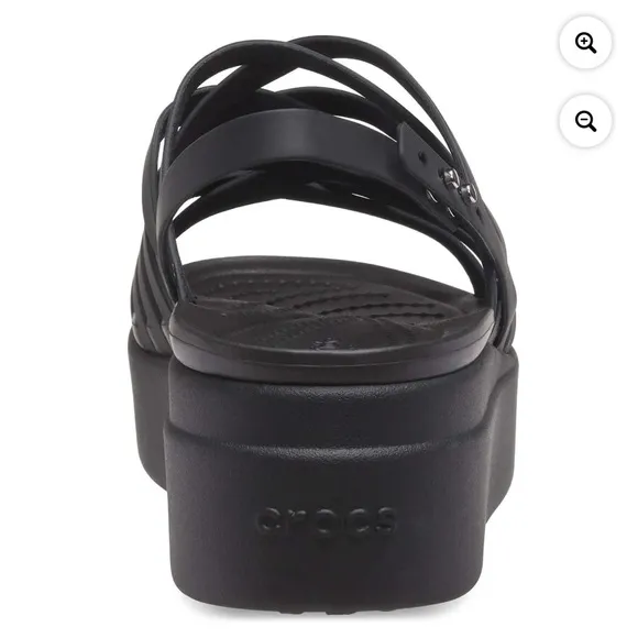 Crocs Women's Black Brooklyn Strappy low wedge Sandals various sizes