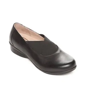Dansko Ann Black Leather Slip On Comfort Shoes 39/8.5-9