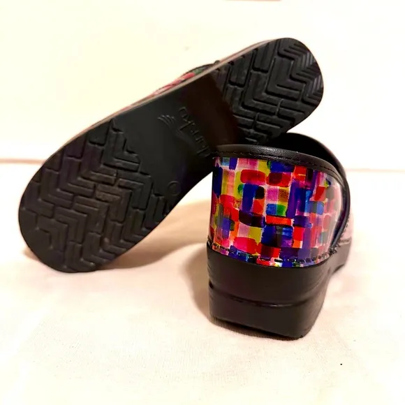 Dansko Professional Nurse's Shoes | Color Block Patent Women's Clogs.