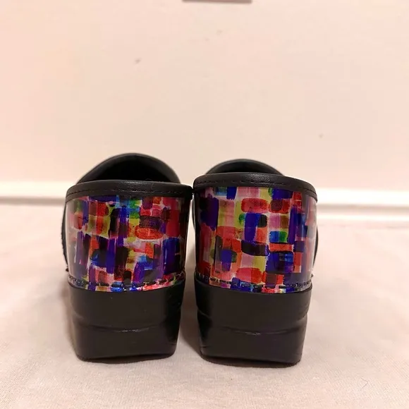 Dansko Professional Nurse's Shoes | Color Block Patent Women's Clogs.