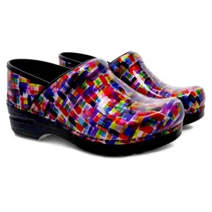 Dansko Professional Nurse's Shoes | Color Block Patent Women's Clogs.
