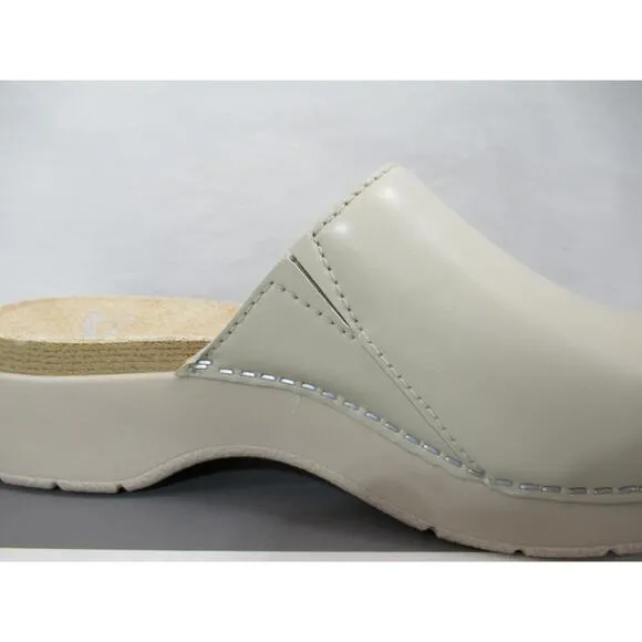 Dansko Ravyn Nappa Peep Toe Platform Sandals Comfort Ivory Size EU 38 US 7.5 - 8