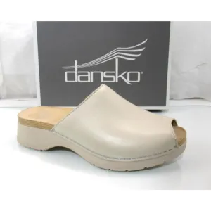 Dansko Ravyn Nappa Peep Toe Platform Sandals Comfort Ivory Size EU 38 US 7.5 - 8
