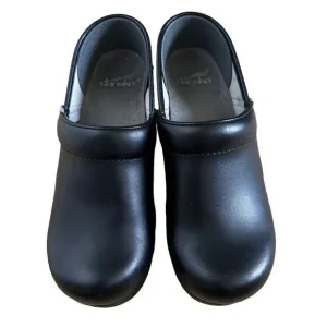 Dansko Womens Professional Comfort Leather Mule Clogs Shoes Black Sz 37