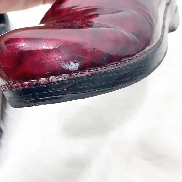 DANSKO BURGUNDY Patent Leather Clogs 42