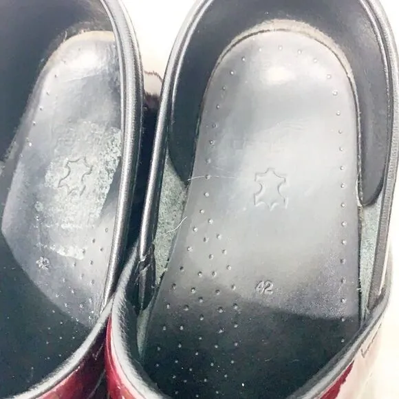 DANSKO BURGUNDY Patent Leather Clogs 42