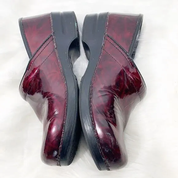 DANSKO BURGUNDY Patent Leather Clogs 42