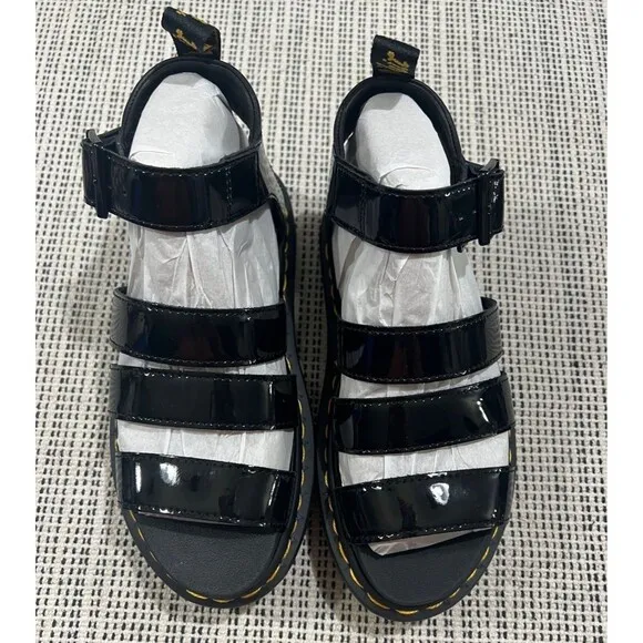 Dr Martens Womens Blaire Patent Lamper Black US L9 new