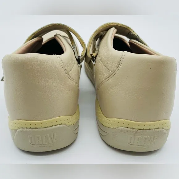 Drew Orchid - Women's Z-Strap Comfort Mary Janes Comfort Shoes Size 9W Bone