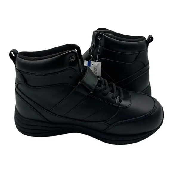 Drew Pulse Boots Mens Sz 6E Extra Wide Black Leather Ankle Support Shoes 40794