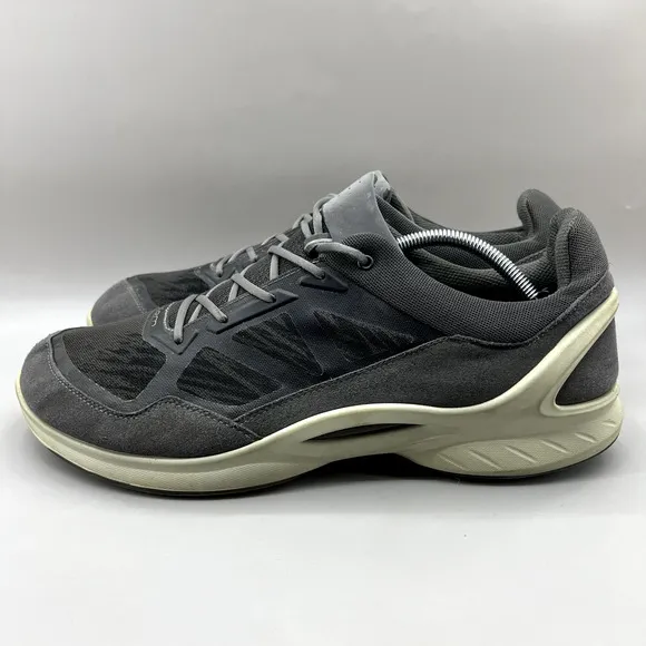 Ecco Biom Fjuel Sneakers Men's Size 13 Gray Suede Mesh Casual Comfort Low Shoes