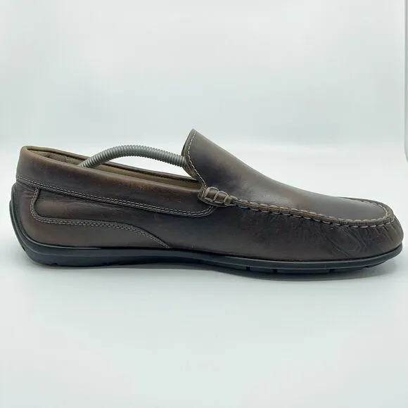 ECCO Classic Moc 2.0 Size EUR 46 US 12 Brown Leather Comfort Dress Shoes