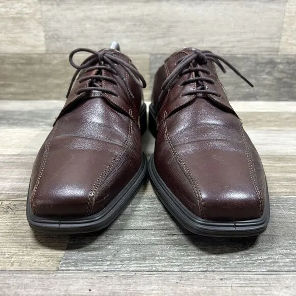 Ecco Helsinki 2 Derby Oxford Shoes Men’s 8 Brown Casual Lace Up Comfort