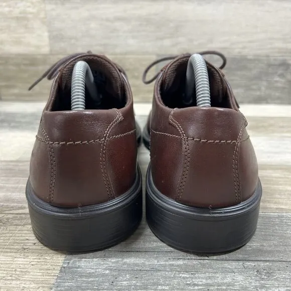 Ecco Helsinki 2 Derby Oxford Shoes Men’s 8 Brown Casual Lace Up Comfort
