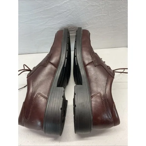 Ecco mens brown leather lace up Comfort Dress shoes size 45 (11-11.5)