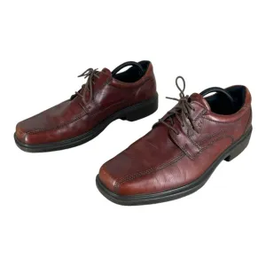 ECCO Men’s EU 45 Brown Leather Lace Up‎ Shoes Helsinki Comfort Bike Toe Office