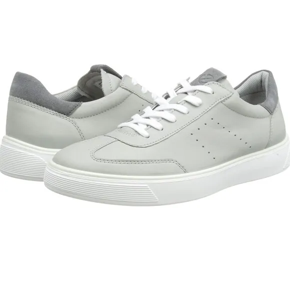 ECCO Men’s Street Tray Tennis Sneaker I’m Concrete/Titanium Sz 40=6/6 1/2 New