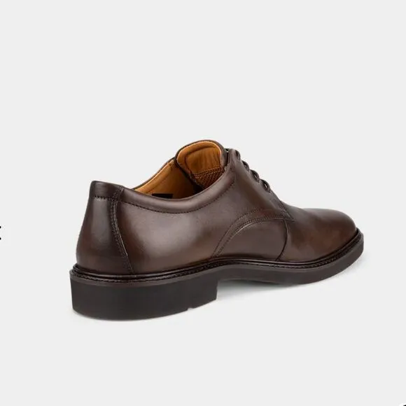 Ecco Metropole London Leather Derby Shoe Cocoa Brown 11-11.5 NWT IN BOX