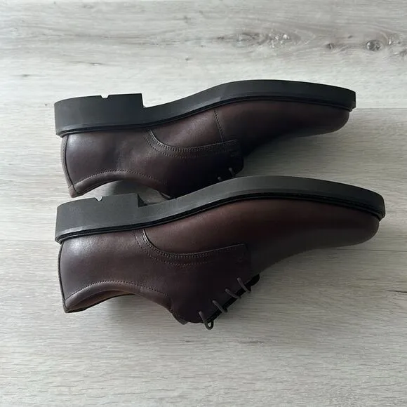 Ecco Metropole London Leather Derby Shoe Cocoa Brown 11-11.5 NWT IN BOX
