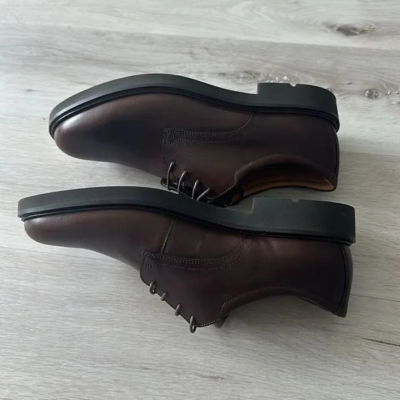 Ecco Metropole London Leather Derby Shoe Cocoa Brown 11-11.5 NWT IN BOX