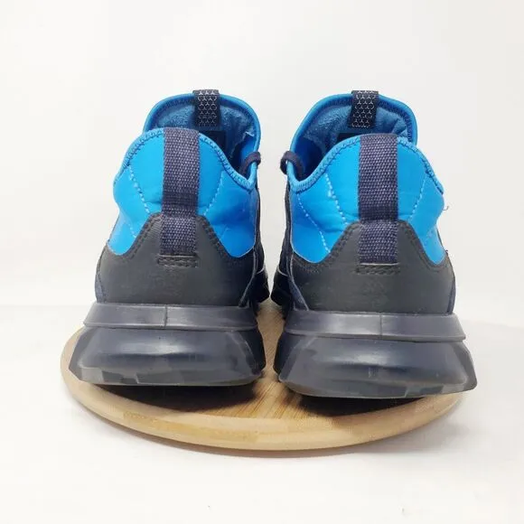 ECCO MX Shoes Mens 46 Blue Leather Comfort Lace Up Hiking Sneaker Night Sky