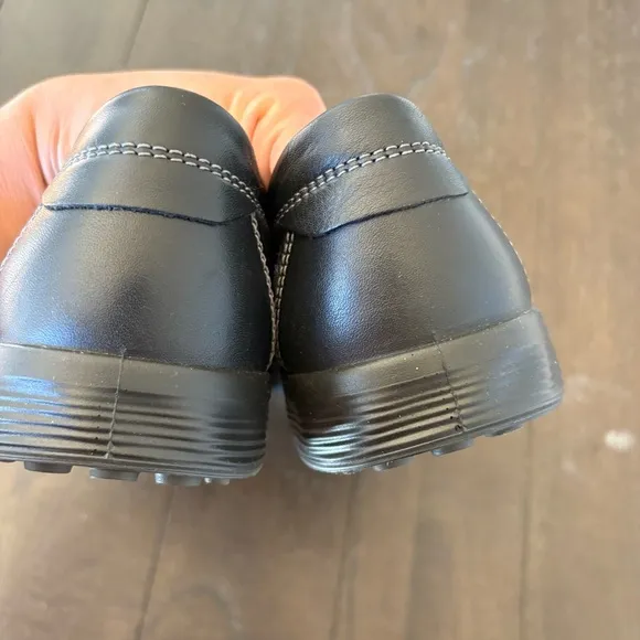 Ecco S Lite Moc Black Leather Moccasin Driving Shoes‎ Men’s Size 9.5 Comfort