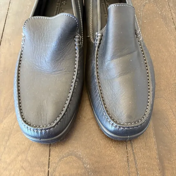 Ecco S Lite Moc Black Leather Moccasin Driving Shoes‎ Men’s Size 9.5 Comfort