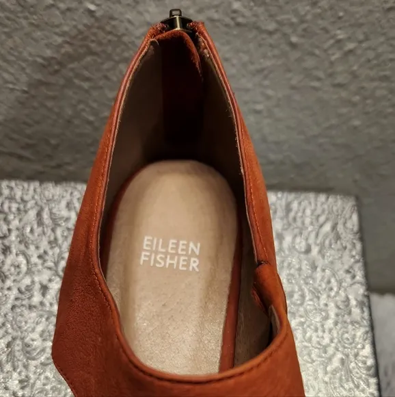 EILEEN FISHER 10 Women's Orange Suede Shoes