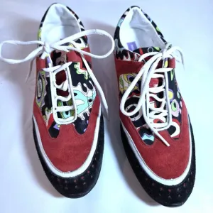 Emilio Pucci Signature Design &amp; Suede Shoes