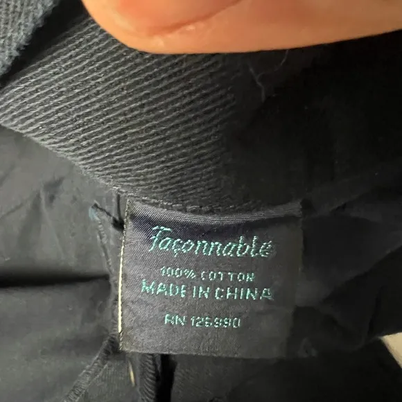 Façonnable Gabardine 5 Pocket Trousers Button Fly Casual Everyday Size 42 40x35