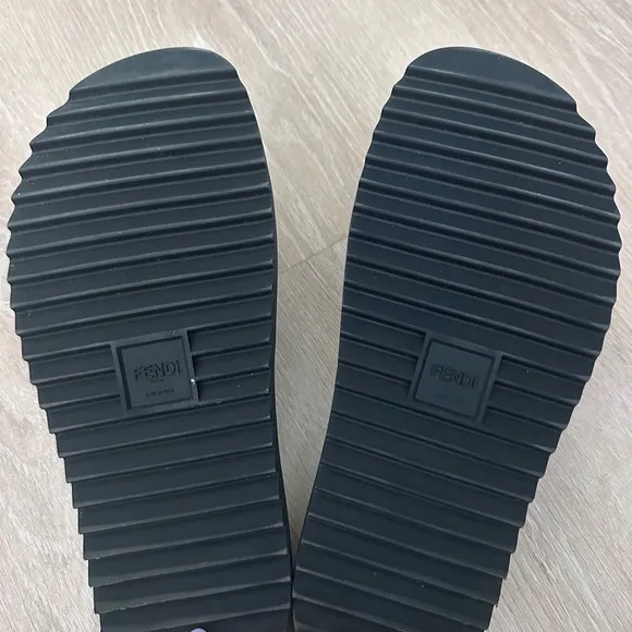 Fendi Men's Black Slide Sandals