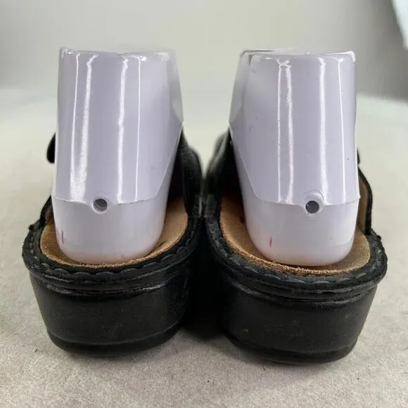 Finn Comfort Baltrum Black Leather Sandals Size 38 US 7.5 Women's FOOTBED Shoes