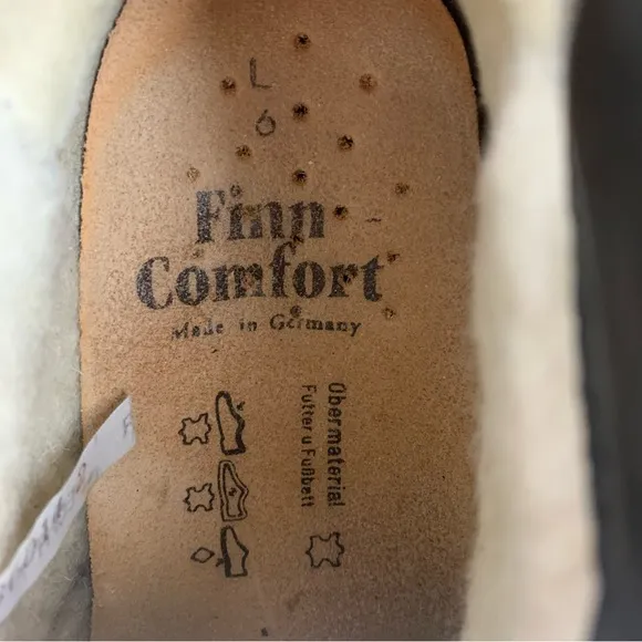 Finn Comfort Booties Black Leather Croc Embossed Shoes Women’s UK 6/US 8.5