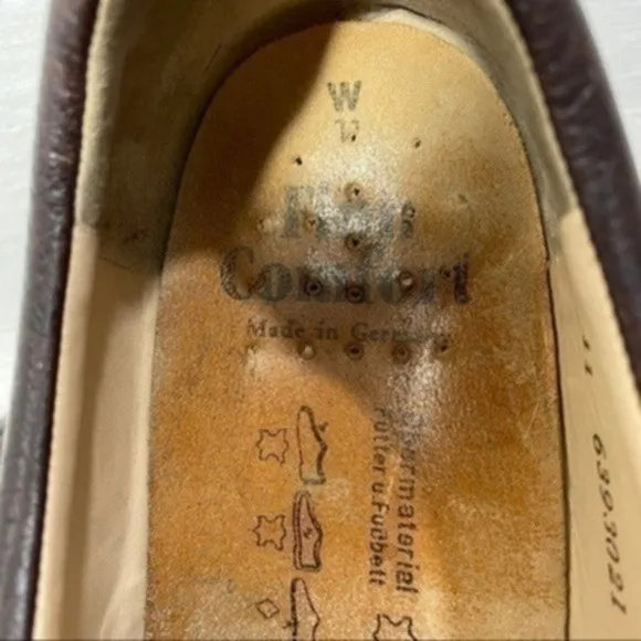 FINN COMFORT Dijon Oxfords Lace-up Comfort Shoes - Brown Leather Size 11 W