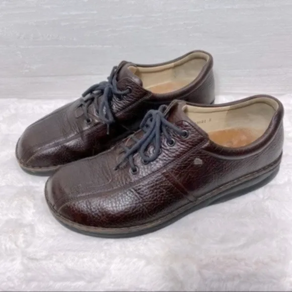 FINN COMFORT Dijon Oxfords Lace-up Comfort Shoes - Brown Leather Size 11 W