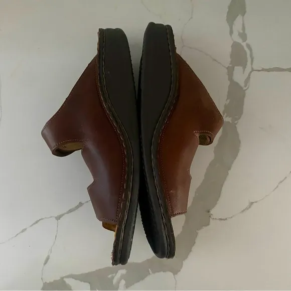 FINN COMFORT KORFU BROWN 100% LEATHER COMFORT SANDALS SIZE 11.5