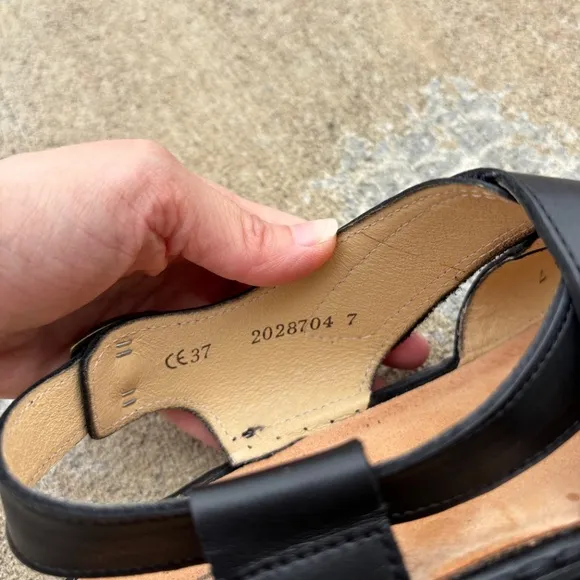 Finn Comfort Sandals Womens Size 7 Gomera Strappy Slingback Buckle Black…