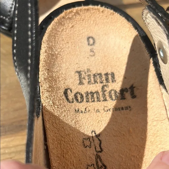 Finn comfort Stylish Black Sandals size 38