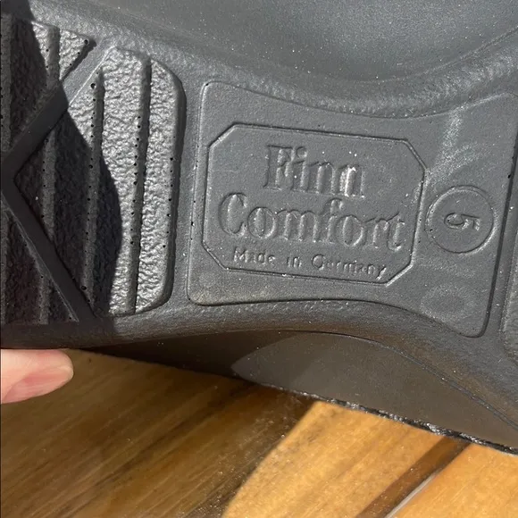 Finn comfort Stylish Black Sandals size 38