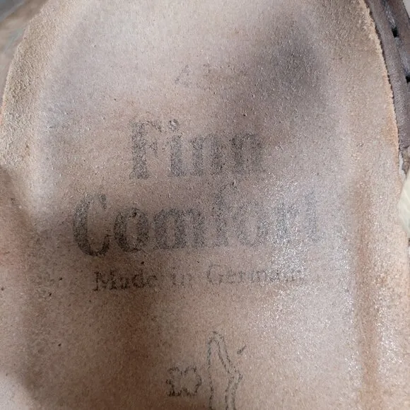 Finn Comfort Toro Sandals Men Size 43 EU 10 US Brown Nubuck Leather Buckle Strap