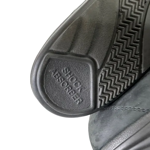 Finn Comfort Womens Buggy Princeton Leather Lace Up Shoe Sz 7 Black Rocker Sole