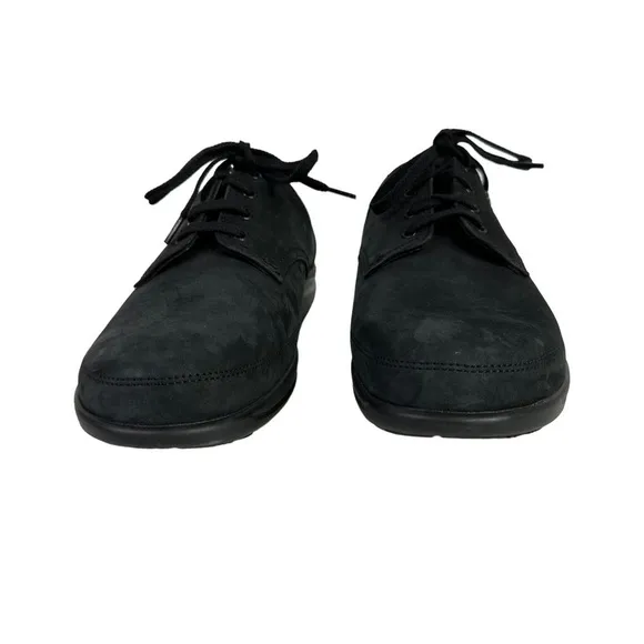 Finn Comfort Womens Buggy Princeton Leather Lace Up Shoe Sz 7 Black Rocker Sole