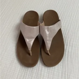FITFLOP Womens LULU Cream Sandals Summer Classic Comfort Size US 11