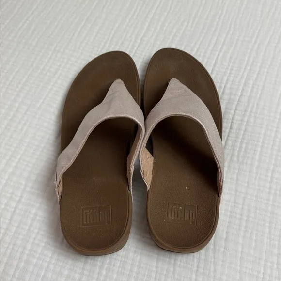 FITFLOP Womens LULU Cream Sandals Summer Classic Comfort Size US 11