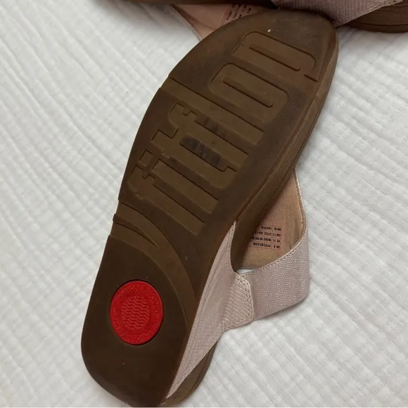 FITFLOP Womens LULU Cream Sandals Summer Classic Comfort Size US 11
