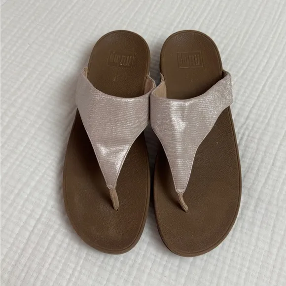FITFLOP Womens LULU Cream Sandals Summer Classic Comfort Size US 11