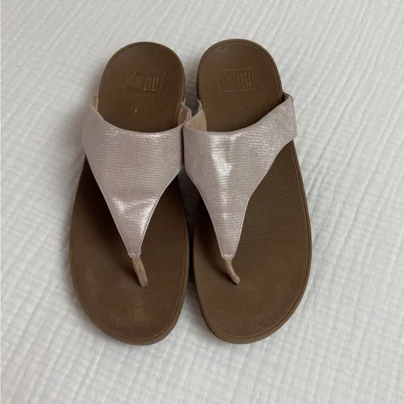 FITFLOP Womens LULU Cream Sandals Summer Classic Comfort Size US 11